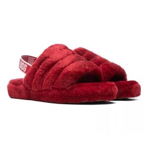 Ugg Fluff Yeah Slide/House Shoe Girls/Toddler | Ribbon Red | NEW IN BOX!!!❤️💤❤️
